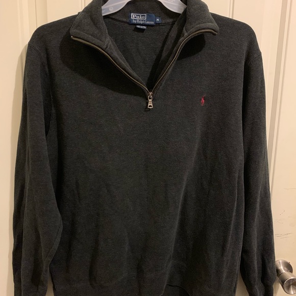 Ralph Lauren Polo Rib Knit 1/4 Zip Pullover Sz MED - Picture 1 of 7